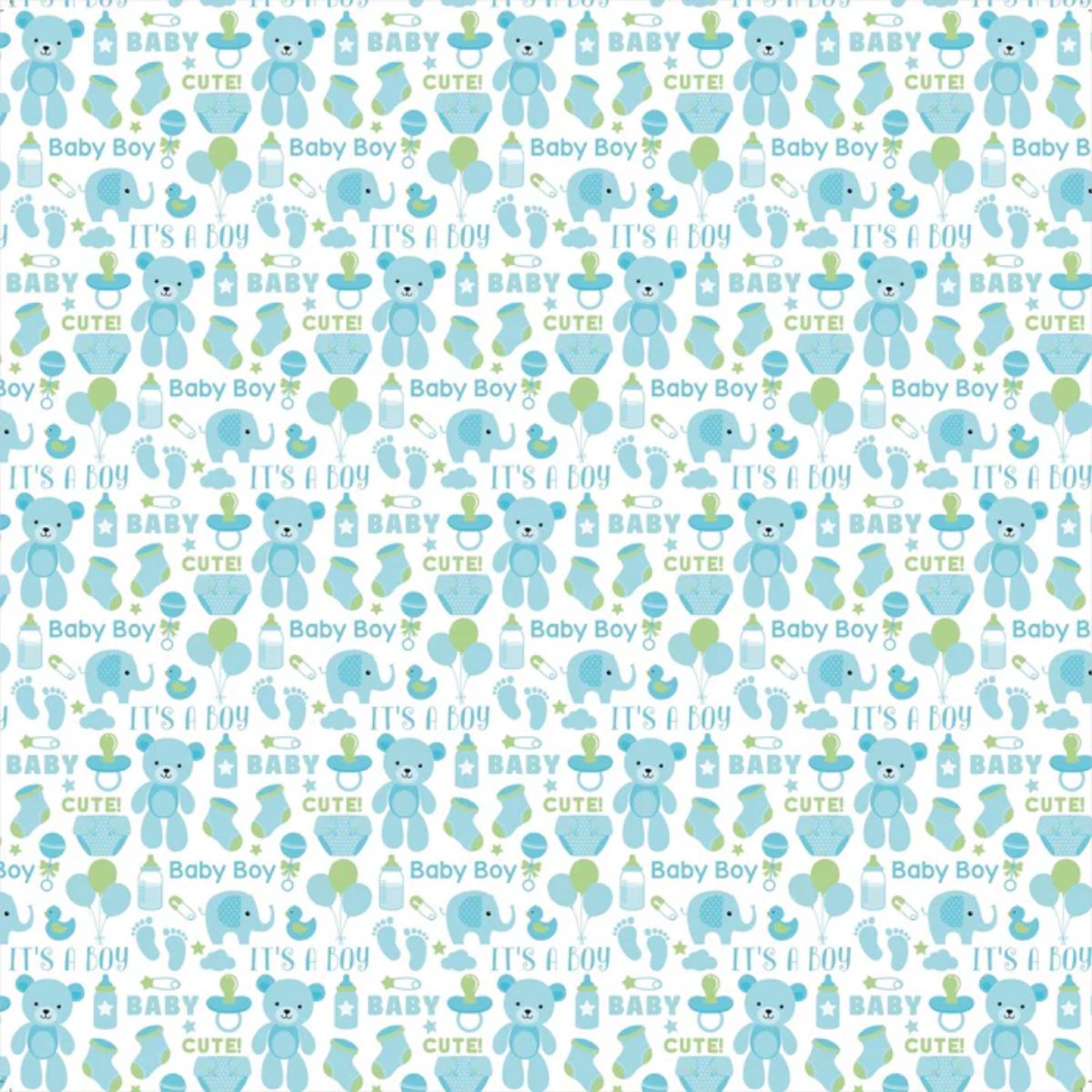 Baby Boy Cardstock Pack 6" / Paquete Cartulina Pequeño Milagro Niño Papel Little Birdie