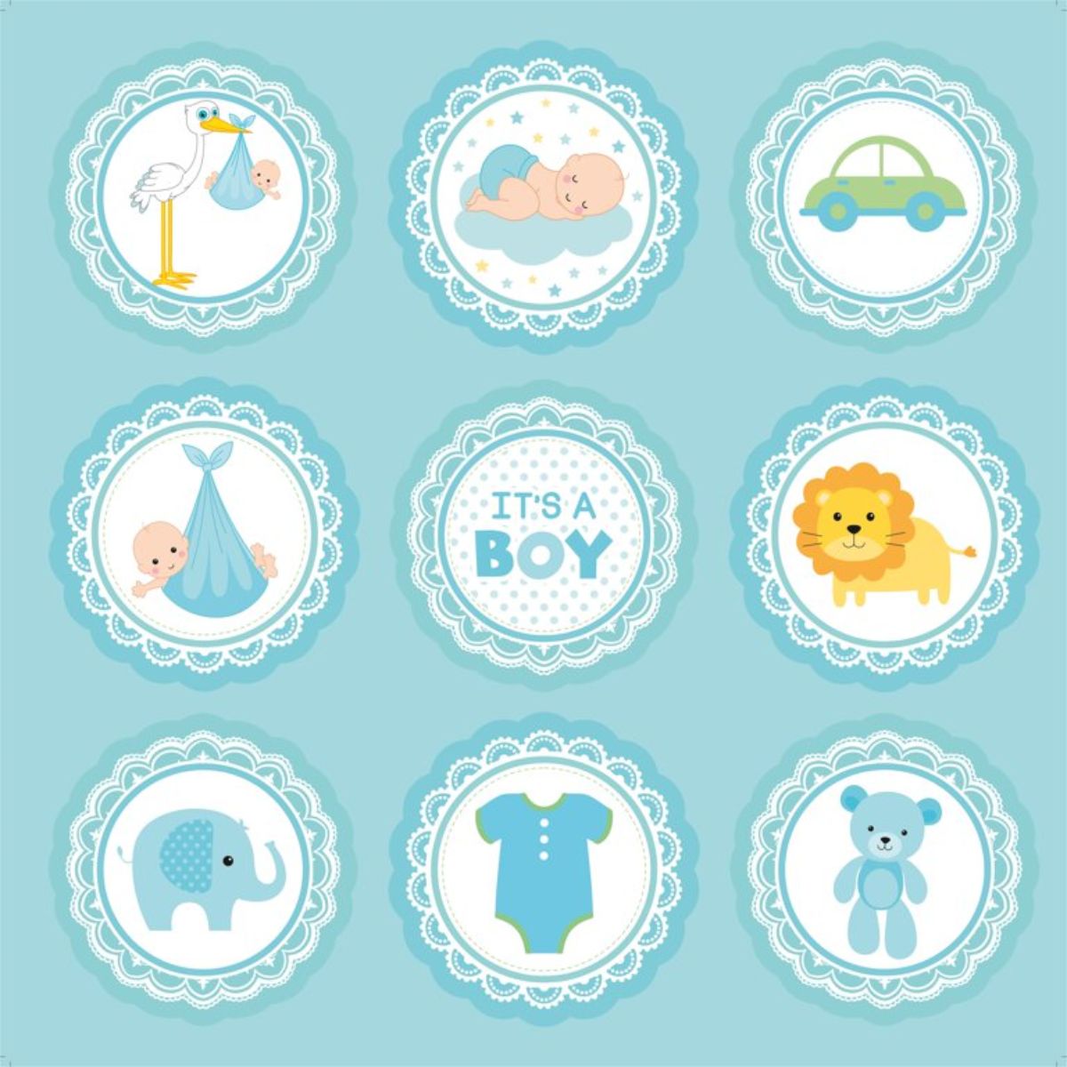 Baby Boy Cardstock Pack 6" / Paquete Cartulina Pequeño Milagro Niño Papel Little Birdie
