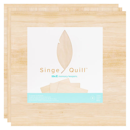 Singe Quill Veneer Sheets 8" / Láminas de Chapa de Madera Accesorios We R Makers
