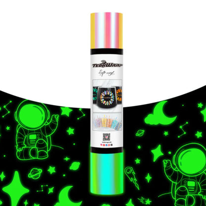 Opal Glow in the Dark Vinyl Peach Yellow Pink / Vinil Adhesivo Brilla en la Obscuridad Descontinuado Teckwrap