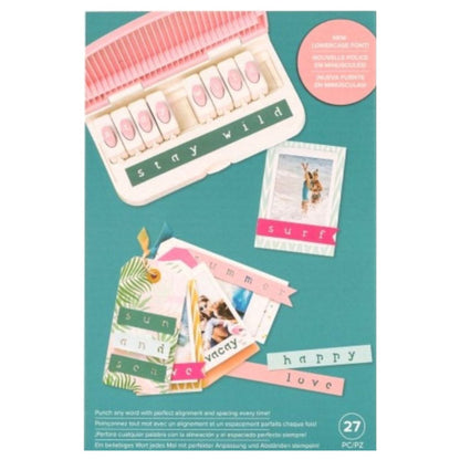 Word Punch Board Lowercase / Perforadora de Letras Minúsculas Perforadoras We R Memory Keepers