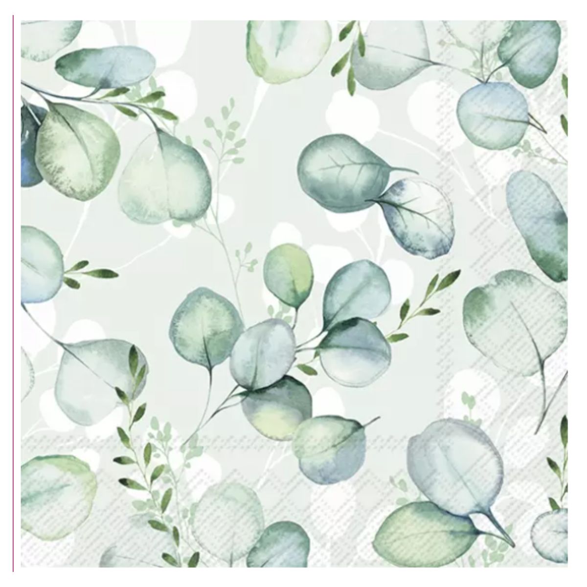 Servilleta de Papel Eucalyptus Allover Light Green 