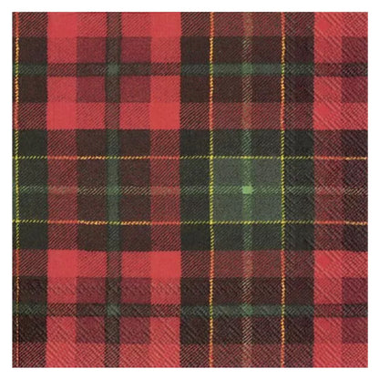 Servilleta de Papel Tartan Red 