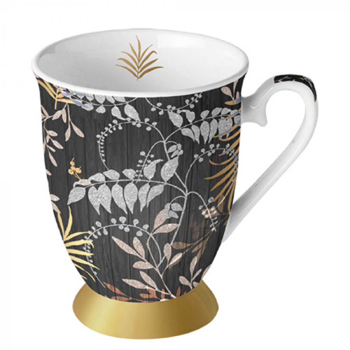 Servilleta de Papel Luxury Leaves Black 