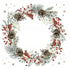Servilleta de Papel Watercolour Wreath on White 
