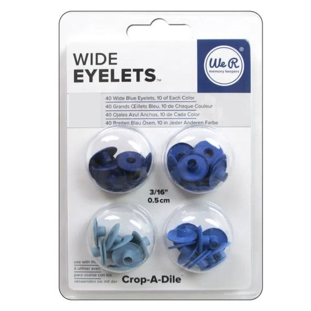 Wide Eyelets Blues / Ojillos Anchos Azules Adornos / Embellishments We R Memory Keepers