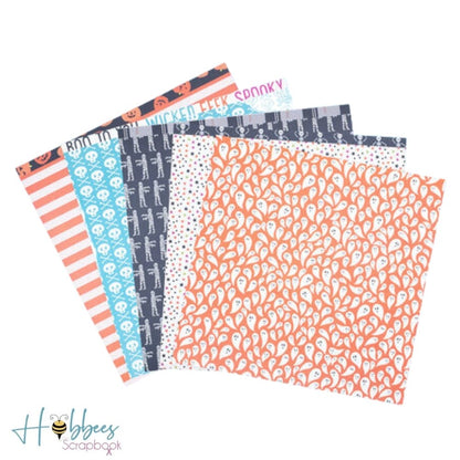 Happy Halloween 12pulg Paper Pad / Block Cartulina Doble Cara Halloween Descontinuado American Crafts