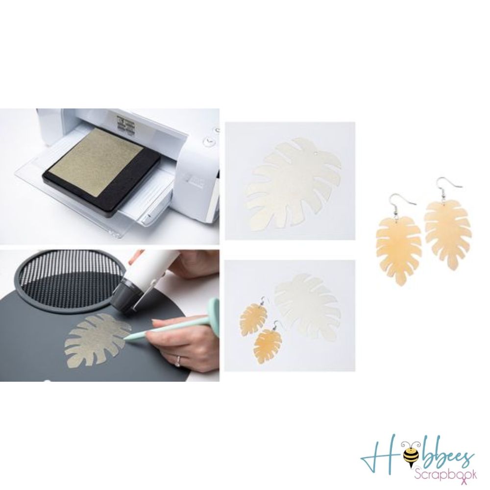 Shrink Plastic Sheets Gold 8.5 x 11" / Hojas de Película Encogibles Oro Acetato y Especializados Sizzix