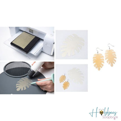 Shrink Plastic Sheets Gold 8.5 x 11" / Hojas de Película Encogibles Oro Acetato y Especializados Sizzix