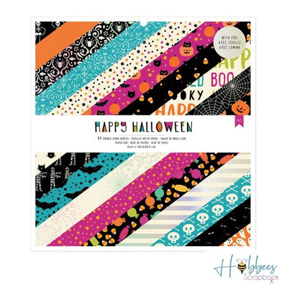 Happy Halloween 12pulg Paper Pad / Block Cartulina Doble Cara Halloween Descontinuado American Crafts