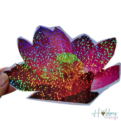 5 Hojas de Laminado en Frío de Glitter Holográficos Acetato y Especializados Hobbees