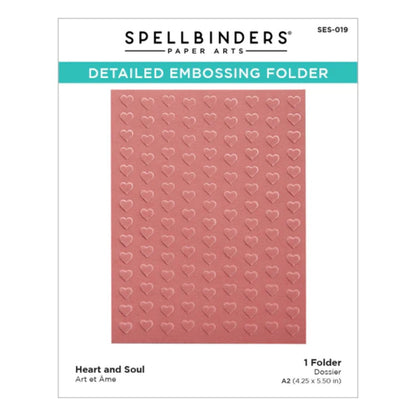 Embossing Folder Heart &amp; Soul / Folder de Grabado Corazón y Alma Descontinuado Spellbinders