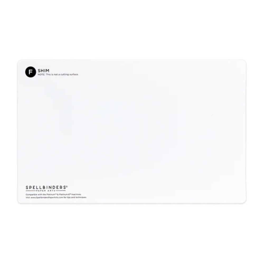 Mylar Shim (F) White / 2 Láminas Delgadas Mylar Accesorios para Suajadoras Spellbinders