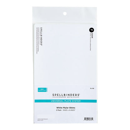 Mylar Shim (F) White / 2 Láminas Delgadas Mylar Accesorios para Suajadoras Spellbinders
