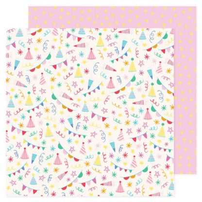 All The Cake Double-Sided Paper Pad 12" / Block de Papel Doble Cara Todo El Pastel Papel Pebbles
