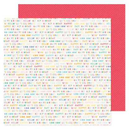 All The Cake Double-Sided Paper Pad 12" / Block de Papel Doble Cara Todo El Pastel Papel Pebbles