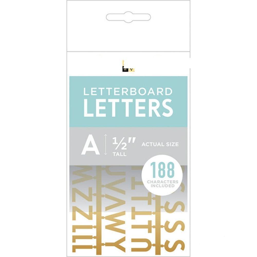 DC Letterboard 1/2" Letters Gold / Letras Doradas Para Tablero Tableros DCWV