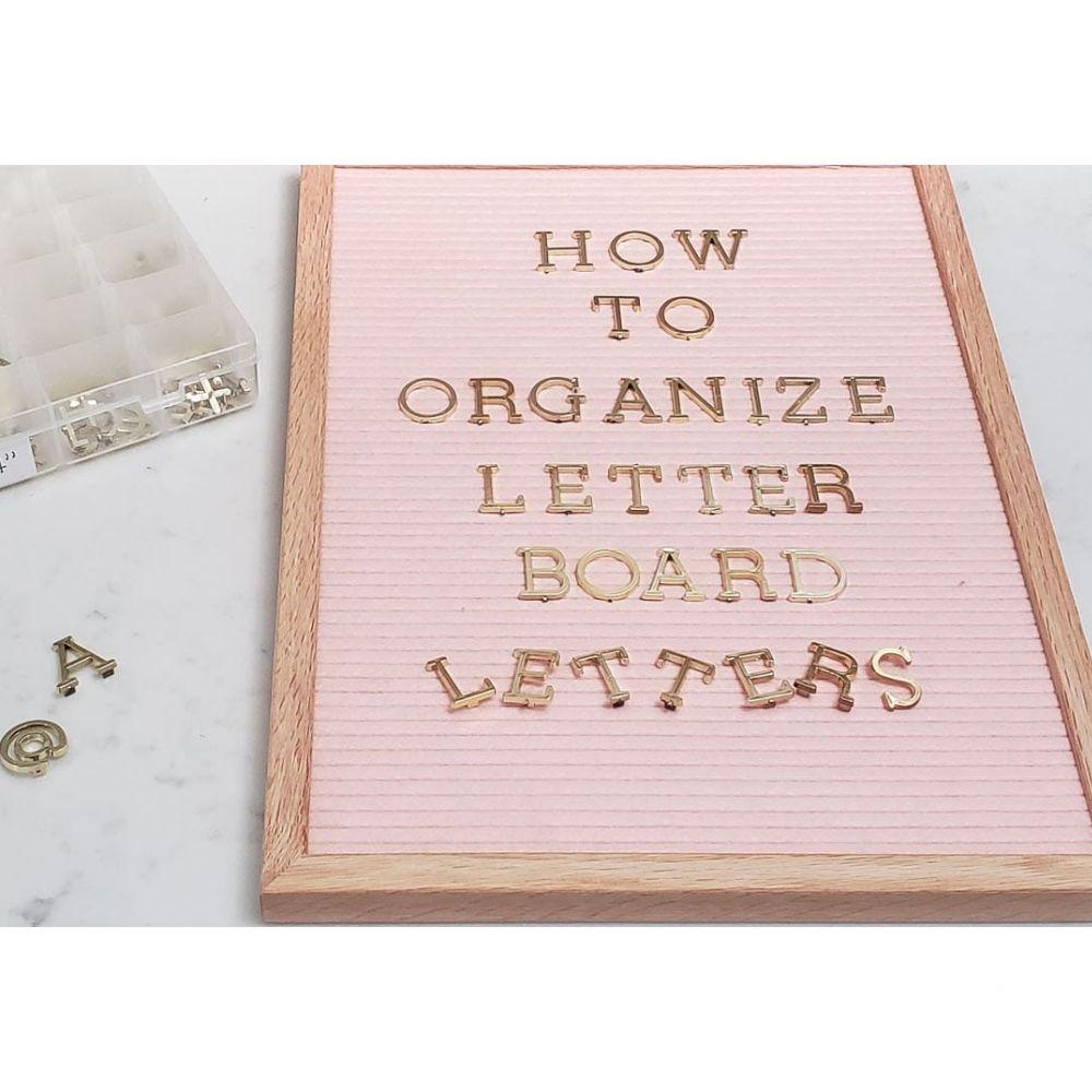 DC Letterboard 1/2" Letters Gold / Letras Doradas Para Tablero Tableros DCWV