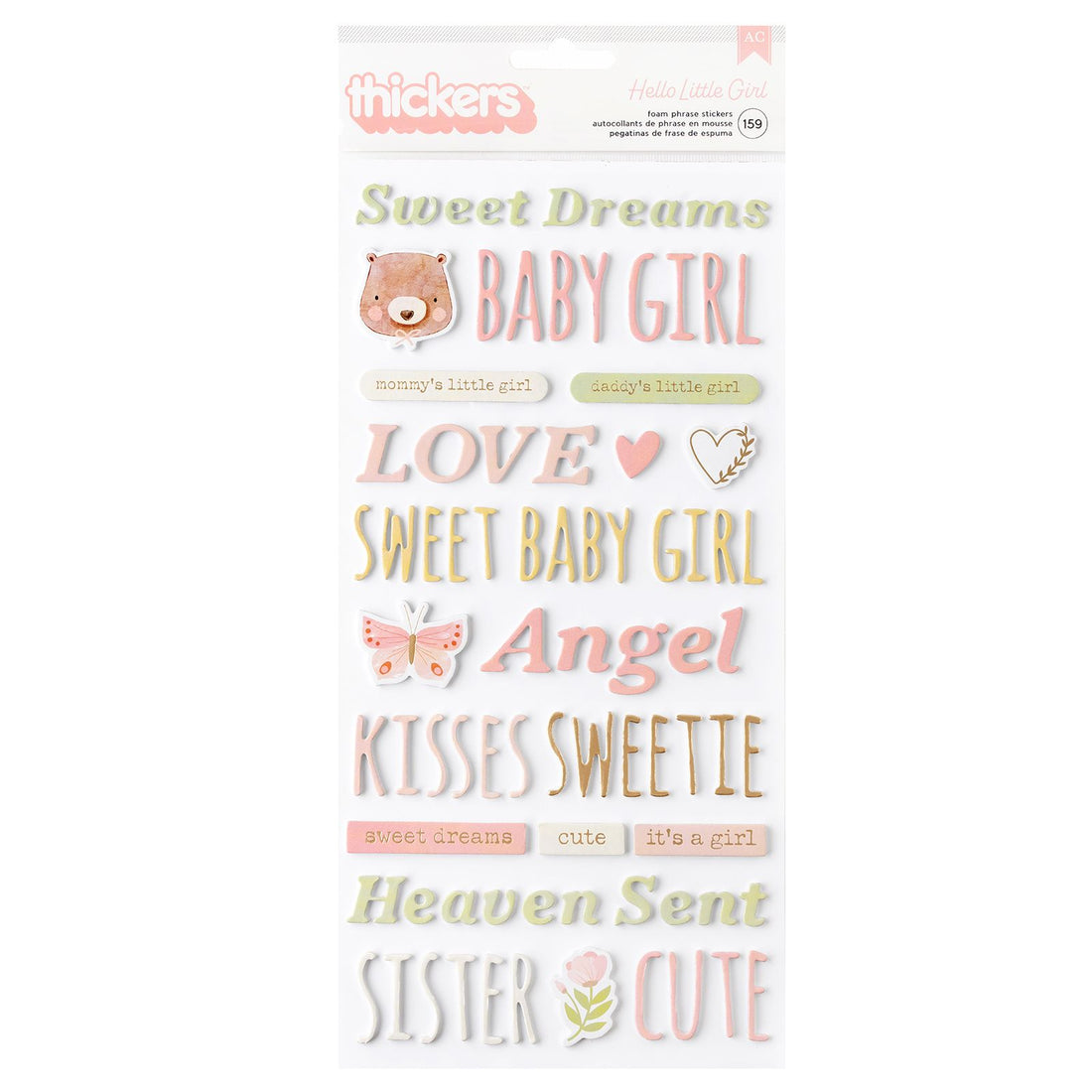 Hello Little Girl Colección Completa Value Pack Papel American Crafts