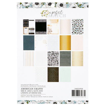 A Perfect Match Paper Pad 6" / Block de Papel Novios Papel American Crafts