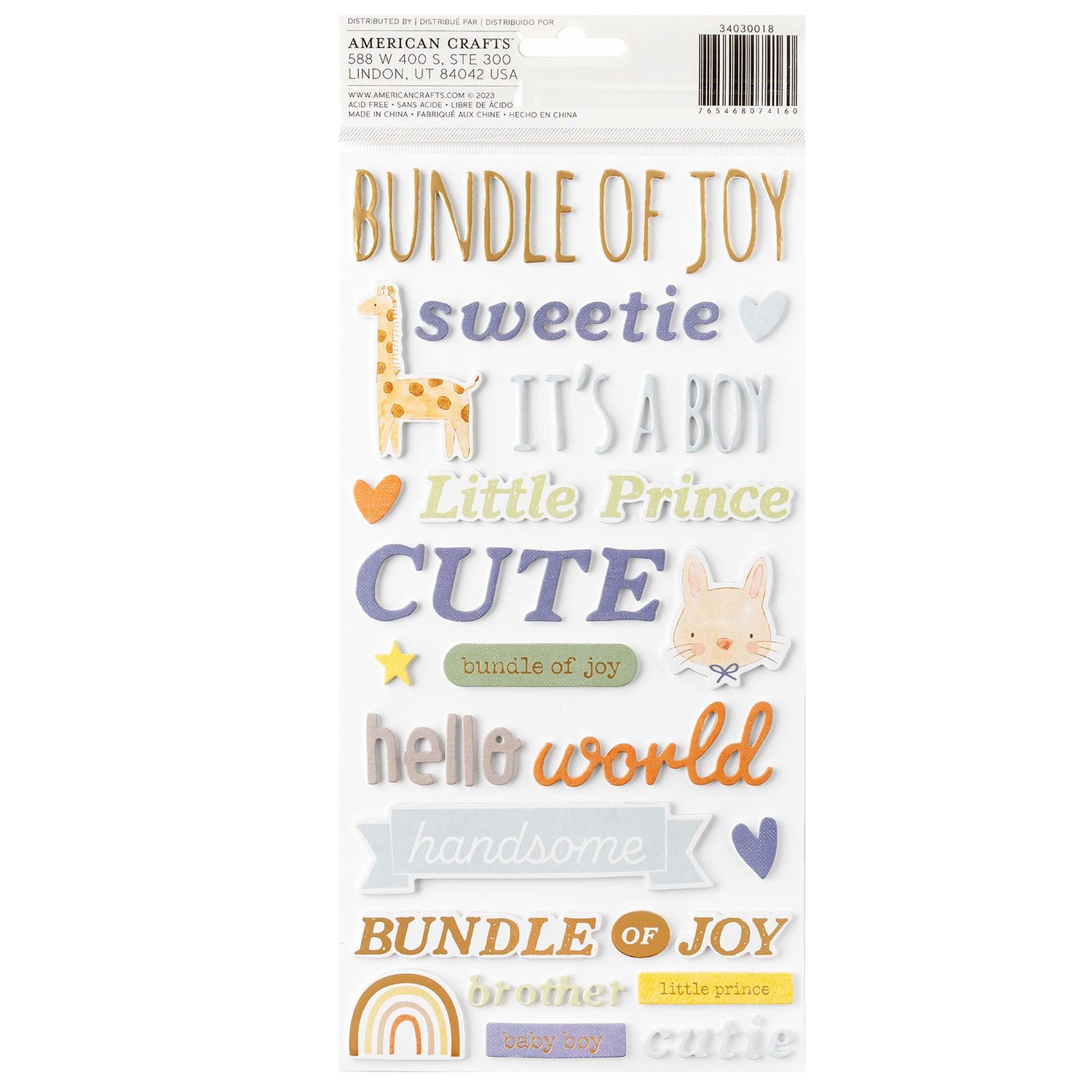 Hello Little Boy Colección Completa Value Pack Papel American Crafts