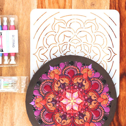 Plantilla Esténcil Mandala Espiral 12" Esténciles / Plantillas Hobbees