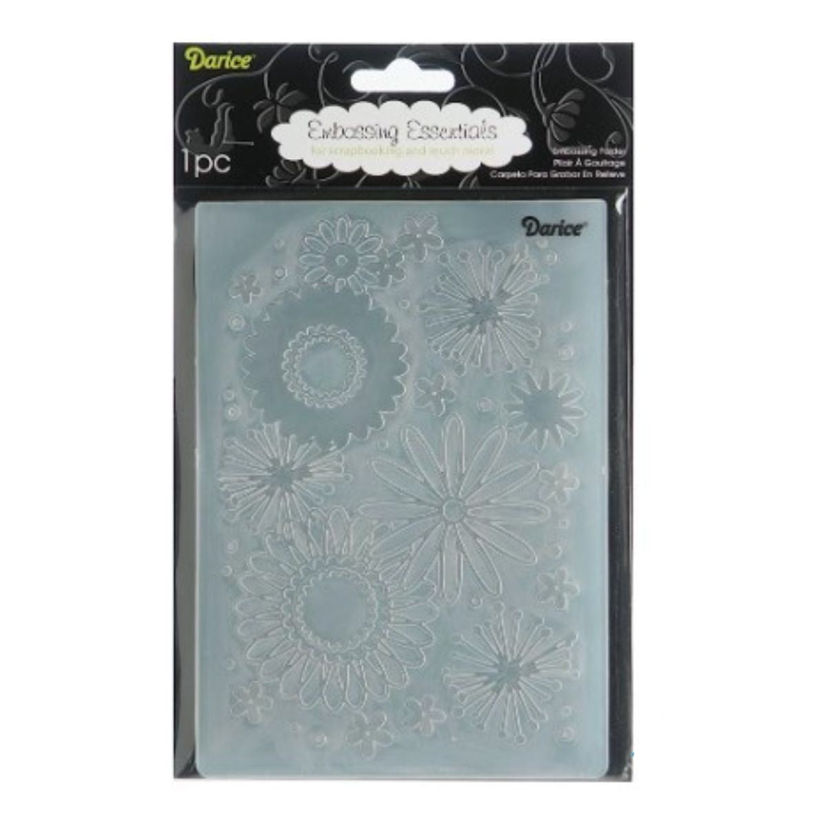 Flower Frenzy Embossing Folder / Folder de Grabado Flores Frenesí Descontinuado Darice