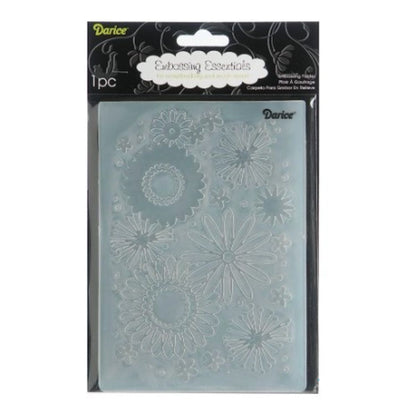 Flower Frenzy Embossing Folder / Folder de Grabado Flores Frenesí Descontinuado Darice