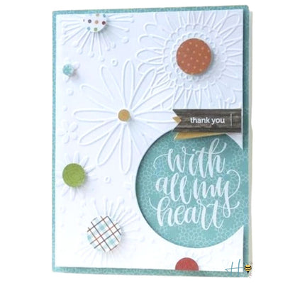 Flower Frenzy Embossing Folder / Folder de Grabado Flores Frenesí Descontinuado Darice