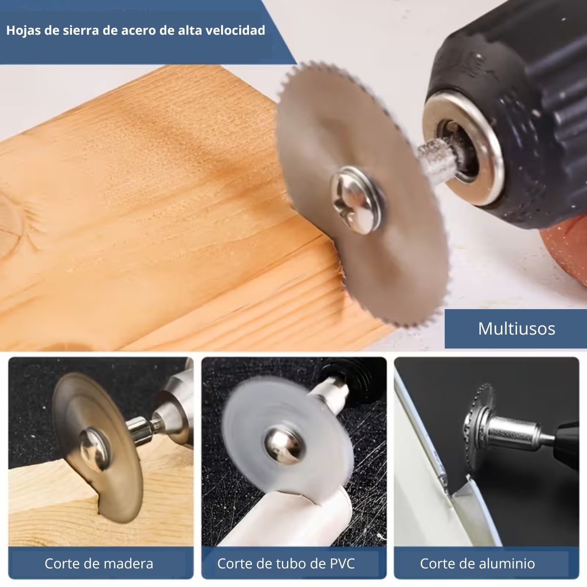 6 Hojas de Sierra HSS para Taladro y Herramienta Rotativa Accesorios Hobbees