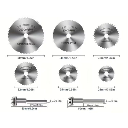 6 Hojas de Sierra HSS para Taladro y Herramienta Rotativa Accesorios Hobbees