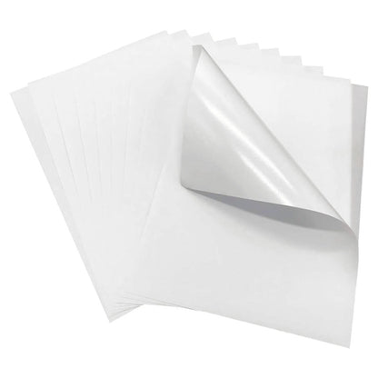 20 Hojas de Papel Adhesivo Blanco Mate Tamaño Carta Encuadernacion Hobbees