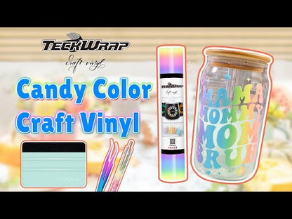 Rainbow Stripes Candy Color Craft Vinyl / Vinil Arcoiris Pastel Viniles Teckwrap