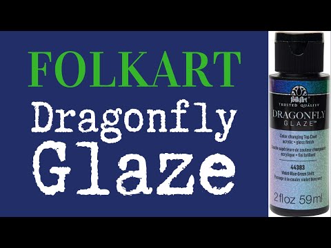 DragonFly Glaze Top Coat Violet, Blue, Green / Pintura Acrílica Brillante Iridiscente Acrìlicos Folkart