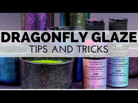 DragonFly Glaze Top Coat Red-Violet-Blue / Pintura Acrílica Brillante Iridiscente Acrìlicos Folkart
