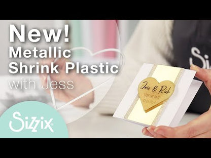 Shrink Plastic Sheets Gold 8.5 x 11" / Hojas de Película Encogibles Oro Acetato y Especializados Sizzix