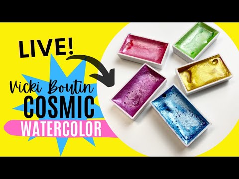 Cosmic Watercolor Set / Acuarelas Metálicas Acuarela Vicki Boutin