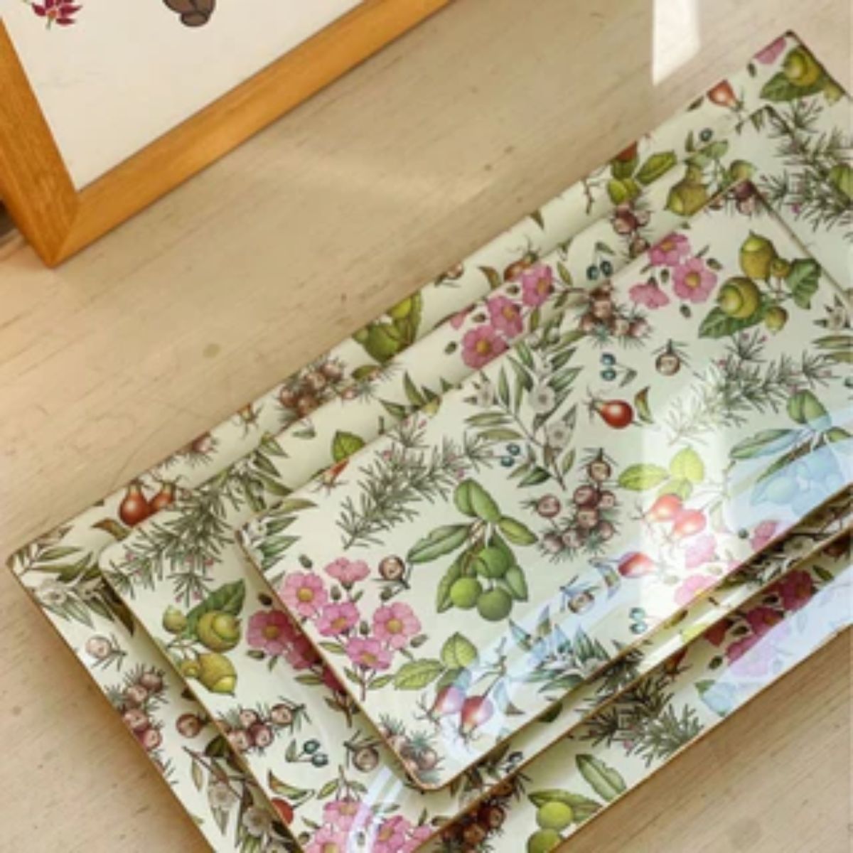 6 Platos de Vidrio Rectangulares Estilo Europeo para Decoupage 26cm Decoupage Decorakel