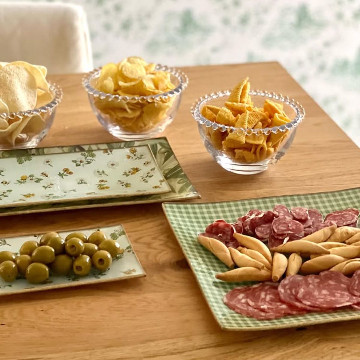 6 Platos de Vidrio Rectangulares Estilo Europeo para Decoupage 26cm Decoupage Decorakel