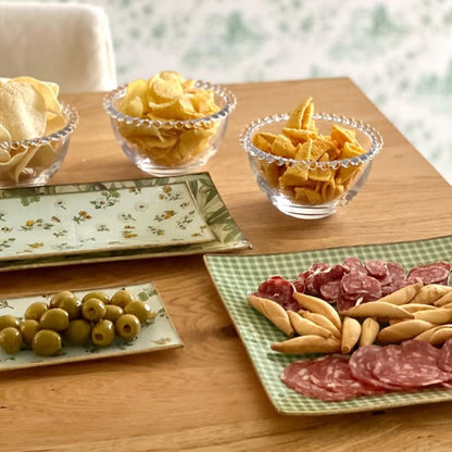 6 Platos de Vidrio Rectangulares Estilo Europeo para Decoupage 26cm Decoupage Decorakel