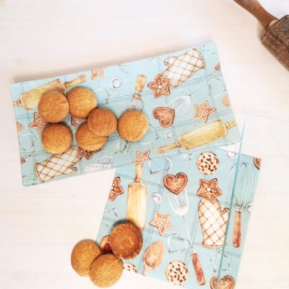 6 Platos de Vidrio Rectangulares Estilo Europeo para Decoupage 26cm Decoupage Decorakel