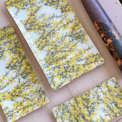 6 Platos de Vidrio Rectangulares Estilo Europeo para Decoupage 26cm Decoupage Decorakel