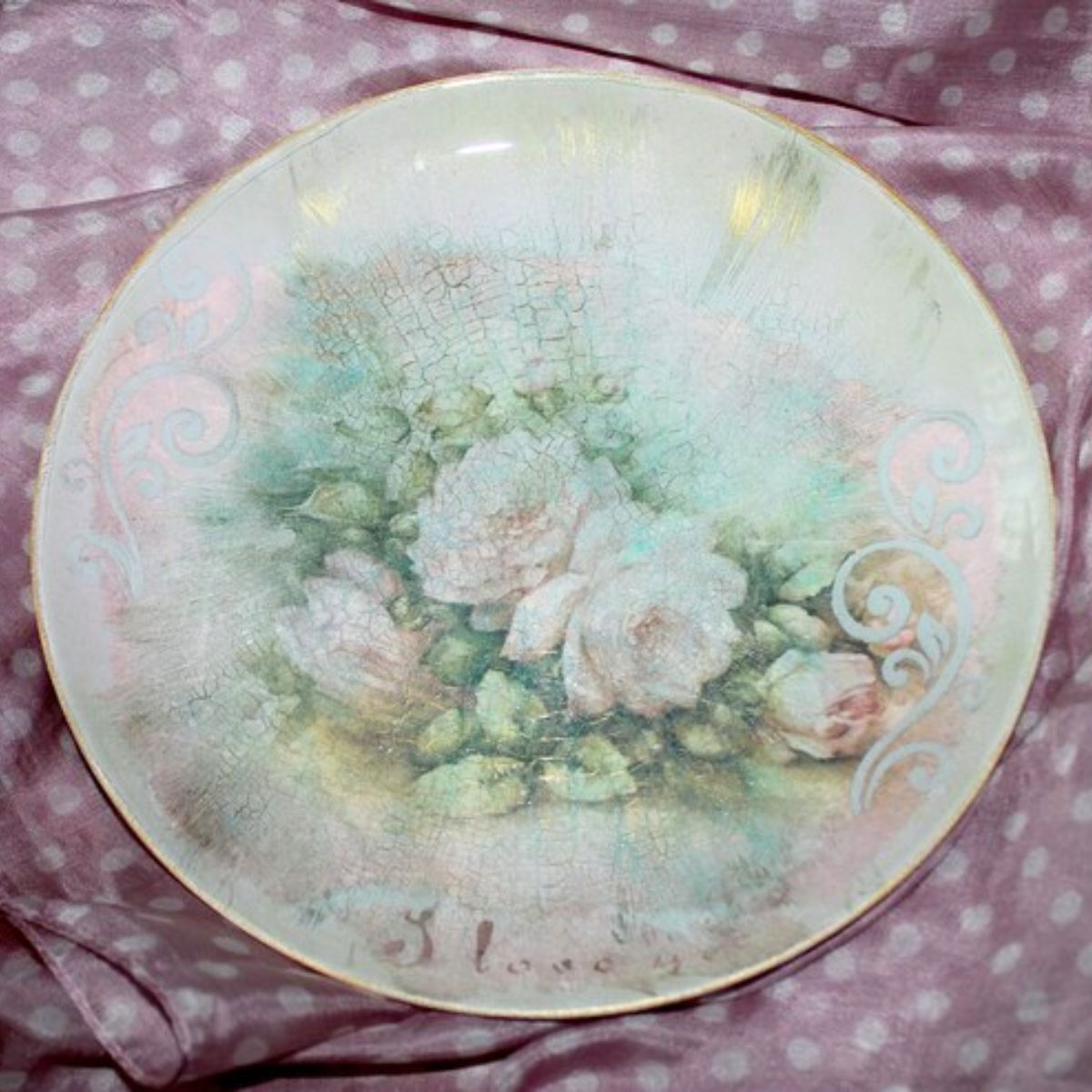 6 Platos de Vidrio Redondos Estilo Europeo para Decoupage 25cm Decoupage Decorakel