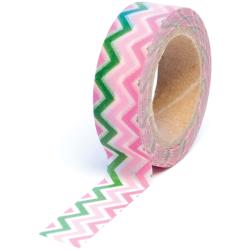 Washi Tape Zig Zag Girl / Cinta Adhesiva Zig Zag Tonos Pasteles Descontinuado Queen&amp;Co