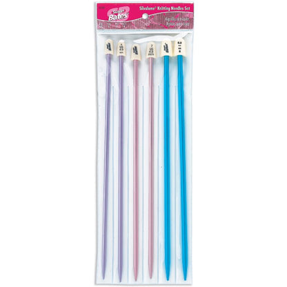 Silvalume Single Point Knitting Needles / Agujas de Aluminio para Tejer 1 punta Tejido Susan Bates