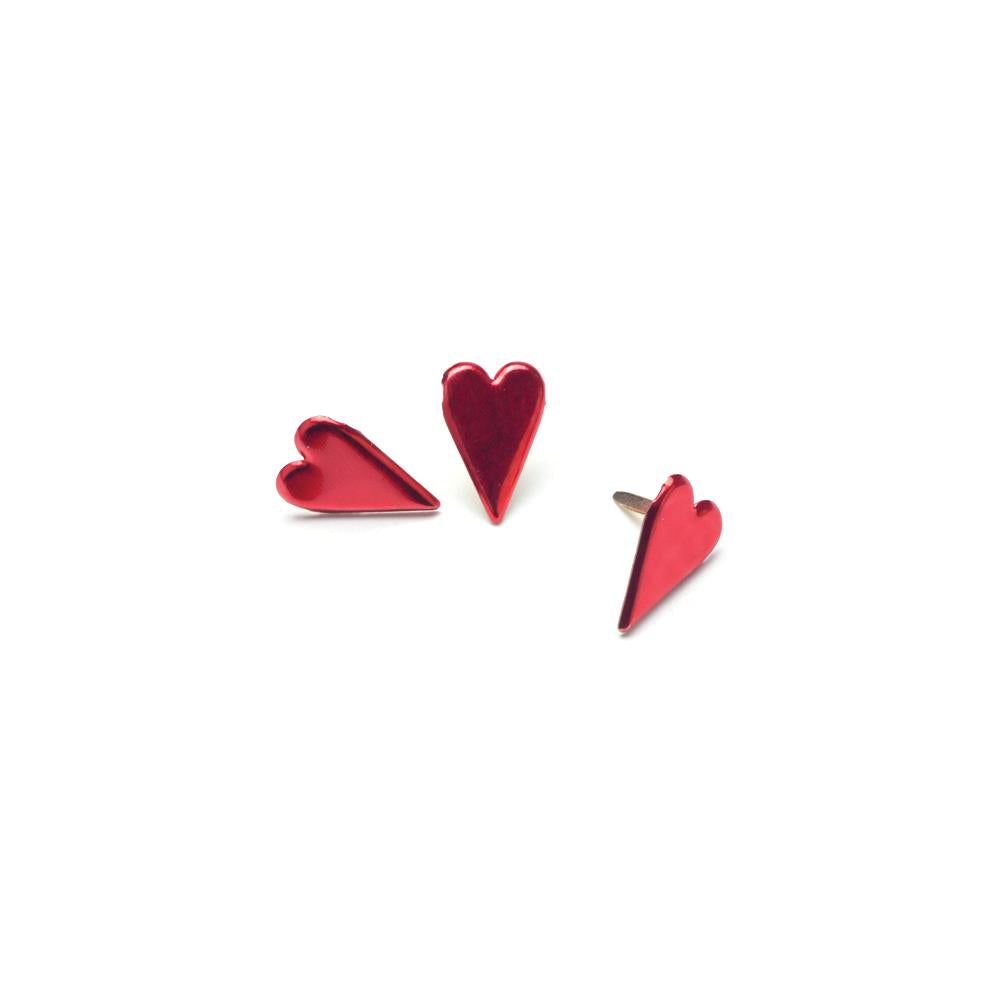 Metalic Red Country Heart Fasteners / Brads Metálicos Corazones Rojos Descontinuado Creative Impressions