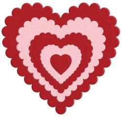 Nesting Scallop Hearts / Suajes de Corte de Corazones Escalopados Descontinuado LifeStyle Crafts