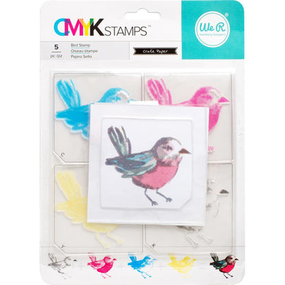 CMYK Bird Stamps / Sellos de Polímero para usarse en Capas Descontinuado We R Memory Keepers