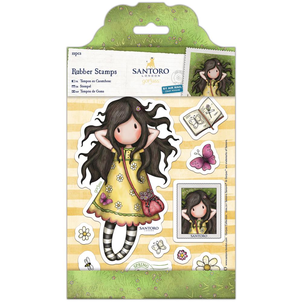 Gorjuss Cling Stamps Spring At Last / Sellos Cling Primavera Descontinuado Santoro
