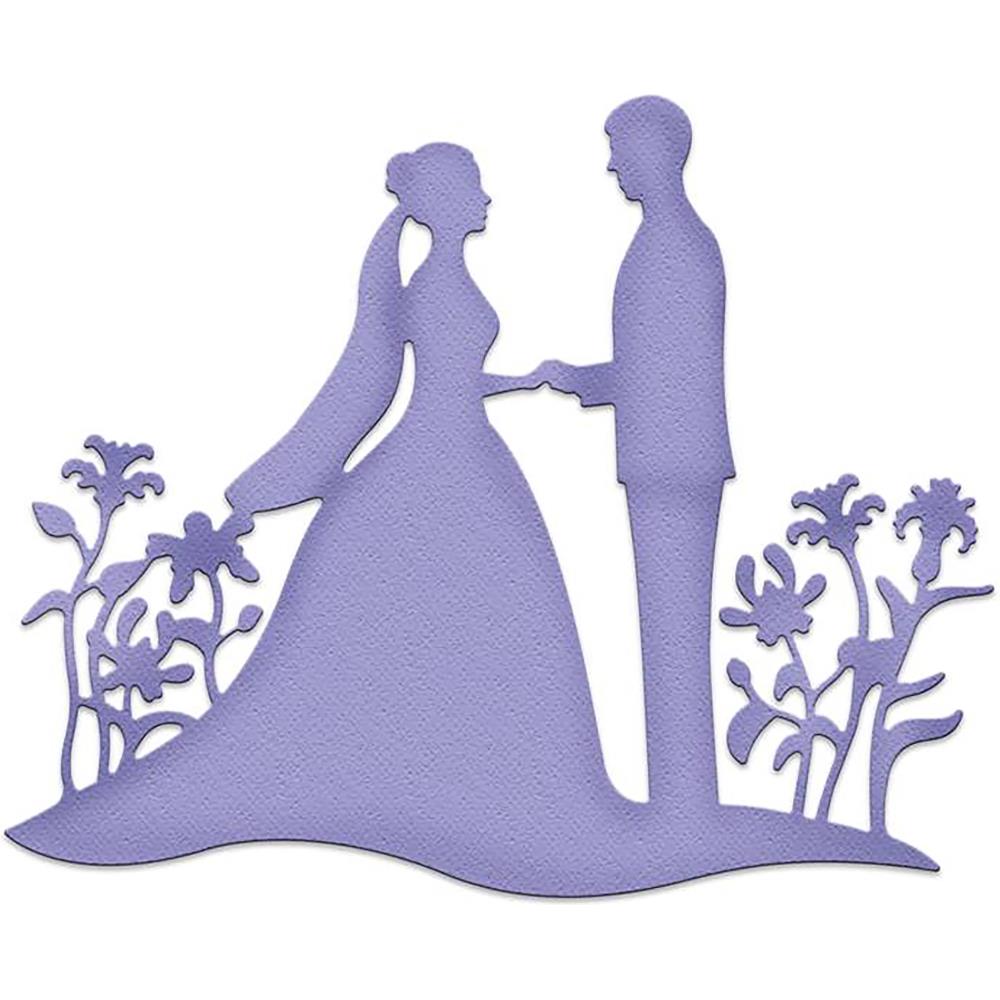 Garden Bride &amp; Groom Die /  Suaje de Novios en Jardín Descontinuado Cottage Cutz